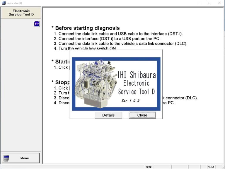 IHI Shibaura Electronic Service Tool D (Diagnostic Software) v1.0.9