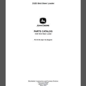 John Deere 332D Skid Steer Loader Parts Catalog