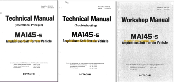 Hitachi MA145-5 Amphibious Soft Terrain Vehicle Techical and Workshop Manual