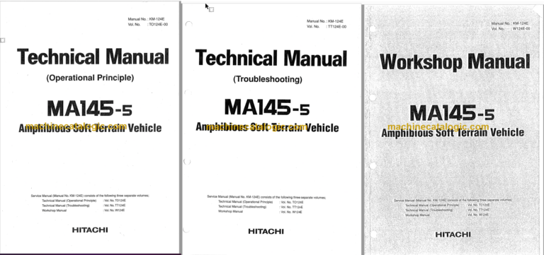 Hitachi MA145-5 Amphibious Soft Terrain Vehicle Techical and Workshop Manual