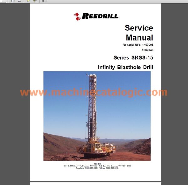 Terex Reedrill SKSS-15 Blasthole Drill Service and Technical Manual, Schematic Diagrams