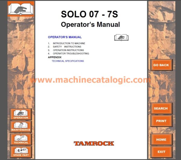 Sandvik SOLO 07 - 7S Operator's Manual