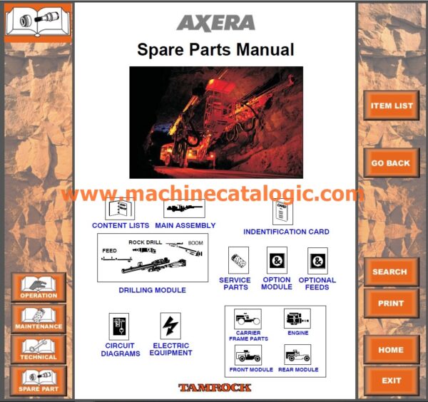 Sandvik-Tamrock AXERA 7S-260 Spare Parts Manual