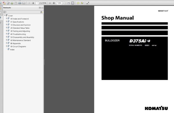 Komatsu Dozer, Shop Manual All Models PDF 2024 (16.4 GB)