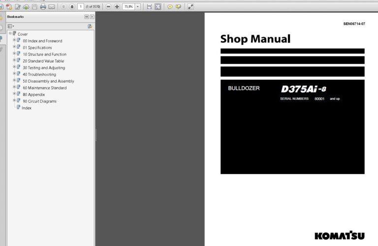Komatsu Dozer, Shop Manual All Models PDF 2024 (16.4 GB)