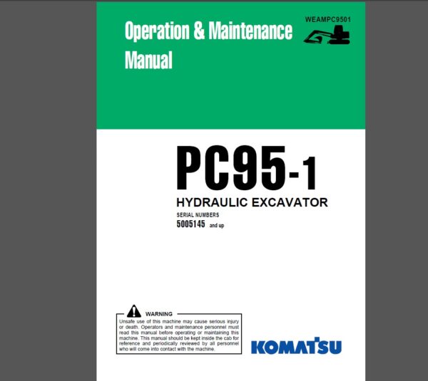 Komatsu Operation and Maintenance Manual 2024 All Models 88 GB