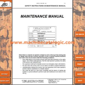 Tamrock Datasolo 1020 ZR/F All Service Information (Service, Operation, Maintenance and Parts Manual)