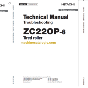 Hitachi ZC220P-6 Technicial and Workshop Manual