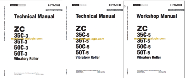 Hitachi ZC35C-5 ZC35T-5 ZC50C-5 ZC50T-5 Technicial and Workshop Manual