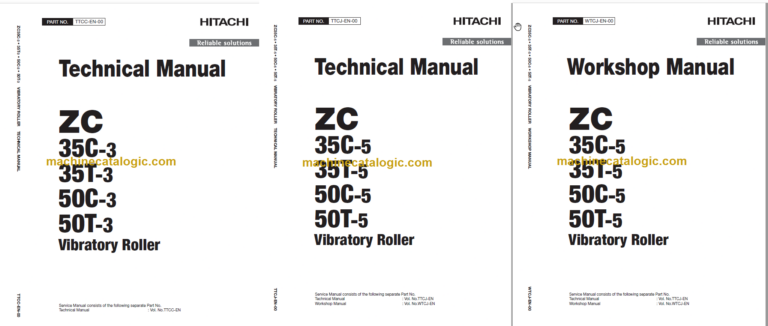 Hitachi ZC35C-5 ZC35T-5 ZC50C-5 ZC50T-5 Technicial and Workshop Manual