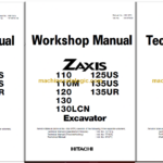 Hitachi ZX110 ZX110M ZX120 ZX130 ZX130LCN ZX125US ZX135US ZX135UR Technical and Workshop Manual