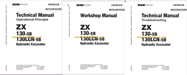 Hitachi ZX130-5B ZX130LCN-5B Technical and Workshop Manual