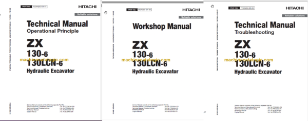 Hitachi ZX130-6 ZX130LCN-6 Technical and Workshop Manual