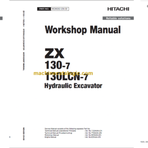 Hitachi ZX130-7 130LCN-7 Technical and Workshop Manual