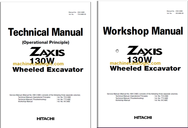 Hitachi ZX130W Technical and Workshop Manual