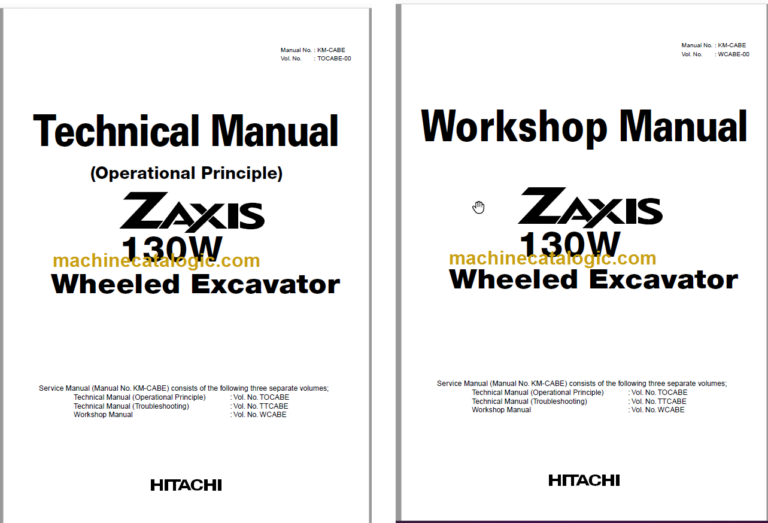 Hitachi ZX130W Technical and Workshop Manual