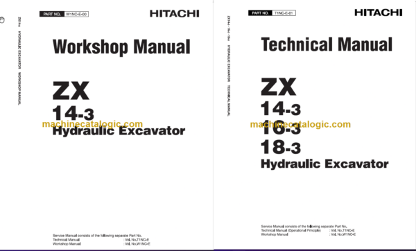 Hitachi ZX14-3 ZX16-3 ZX18-3 Technicial and Workshop Manual