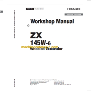 Hitachi ZX145W-6 Technical and Workshop Manual