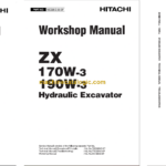 Hitachi ZX170W-3 ZX190W-3 Technical and Workshop Manual