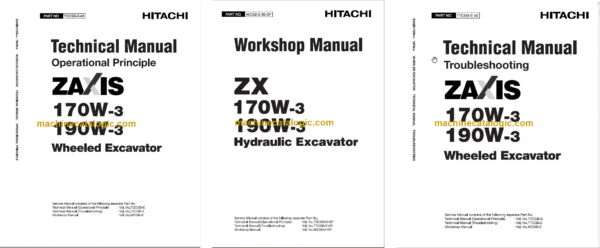 Hitachi ZX170W-3 ZX190W-3 Technical and Workshop Manual