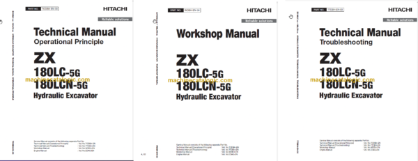 Hitachi ZX180LC-5G ZX180LCN-5G Technical and Workshop Manual