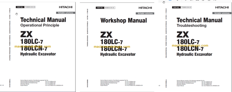 Hitachi ZX180LC-7 ZX180LCN-7 Technical and Workshop Manual