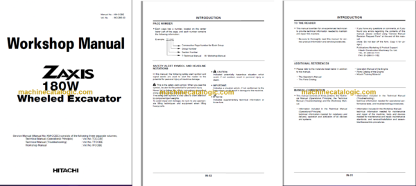 Hitachi ZX180W Technical and Workshop Manual