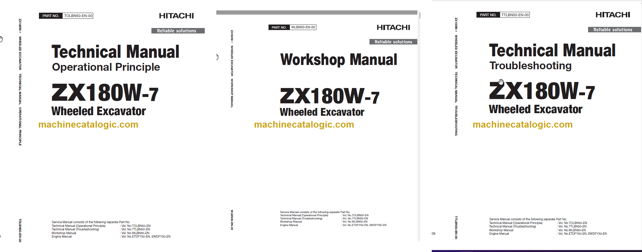 Hitachi ZX180W-7 Technical and Workshop Manual – Machine Catalogic