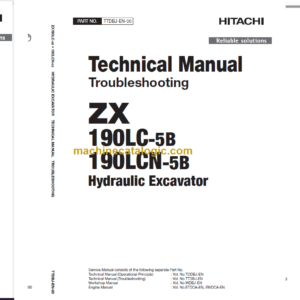 Hitachi ZX190LC-5B ZX190LCN-5B Technical and Workshop Manual