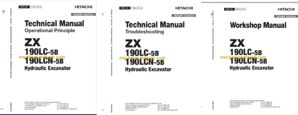 Hitachi ZX190LC-5B ZX190LCN-5B Technical and Workshop Manual