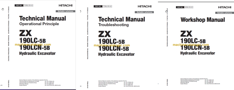 Hitachi ZX190LC-5B ZX190LCN-5B Technical and Workshop Manual