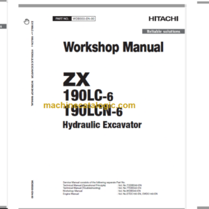 Hitachi ZX190LC-6 ZX190LCN-6 Technical and Workshop Manual