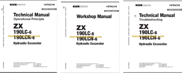 Hitachi ZX190LC-6 ZX190LCN-6 Technical and Workshop Manual