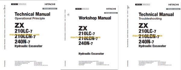 Hitachi ZX210LC-7 ZX210LCN-7 ZX240N-7 Technical and Workshop Manual