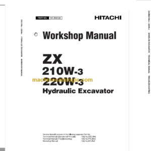 Hitachi ZX210W-3 ZX220W-3 Technical and Workshop Manual