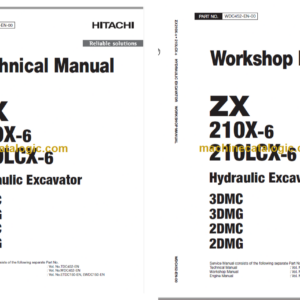 Hitachi ZX210X-6 ZX210LCX-6 Technical and Workshop Manual