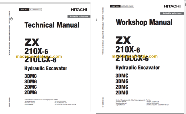 Hitachi ZX210X-6 ZX210LCX-6 Technical and Workshop Manual