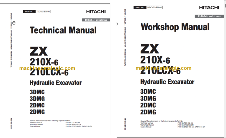 Hitachi ZX210X-6 ZX210LCX-6 Technical and Workshop Manual