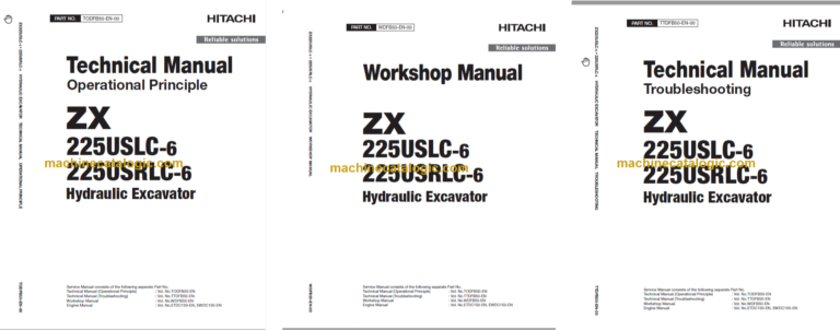 Hitachi ZX225USLC-6 ZX225USRLC-6 Technical and Workshop Manual