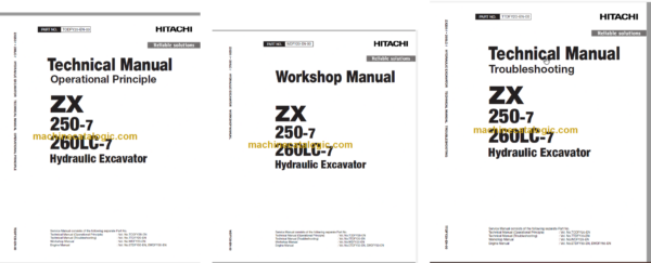 Hitachi ZX250-7 ZX260LC-7 Technical and Workshop Manual