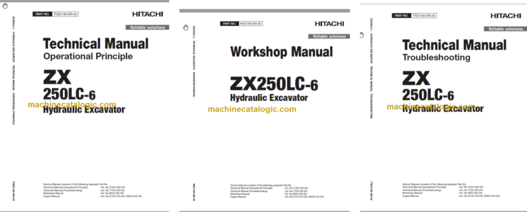 Hitachi ZX250LC-6 ZX250LCN-6 Technical and Workshop Manual