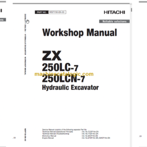 Hitachi ZX250LC-7 ZX250LCN-7 Technical and Workshop Manual