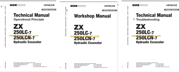 Hitachi ZX250LC-7 ZX250LCN-7 Technical and Workshop Manual