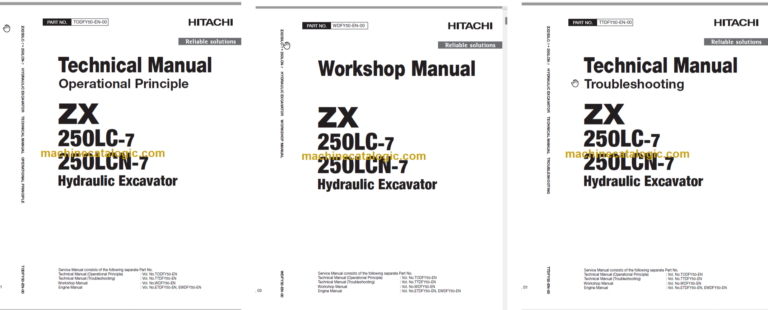 Hitachi ZX250LC-7 ZX250LCN-7 Technical and Workshop Manual