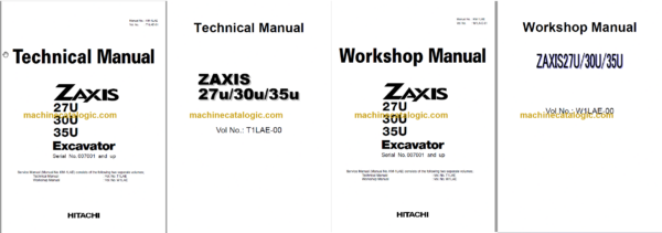 Hitachi ZX27U ZX30U ZX35U Technicial and Workshop Manual