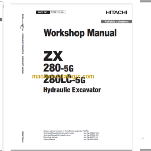 Hitachi ZX280-5G ZX280LC-5G Technical and Workshop Manual