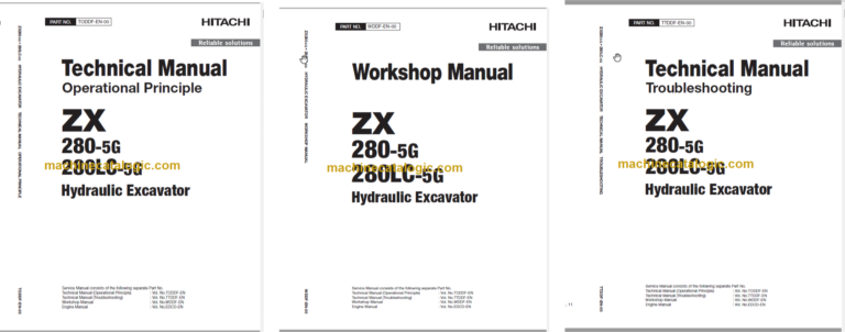 Hitachi ZX280-5G ZX280LC-5G Technical and Workshop Manual