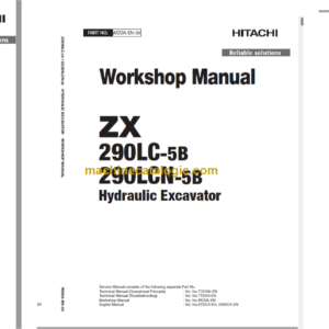 Hitachi ZX290LC-5B ZX290LCN-5B Technical and Workshop Manual