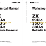 Hitachi ZX29U-3 ZX33U-3 ZX38U-3 Technicial and Workshop Manual