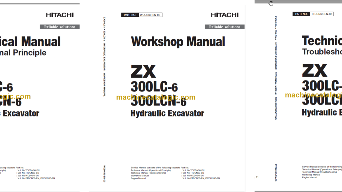 Hitachi ZX300-5A ZX300LC-5A ZX300LCH-5A Technical and
